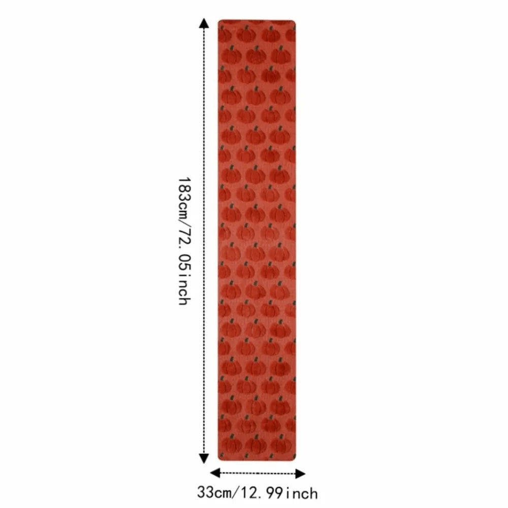 Comfortable Halloween Table Runner Rectangular Soft Texture Pumpkin Table Cover Creative Long 3D Tufting Dining Tablecloth Vue