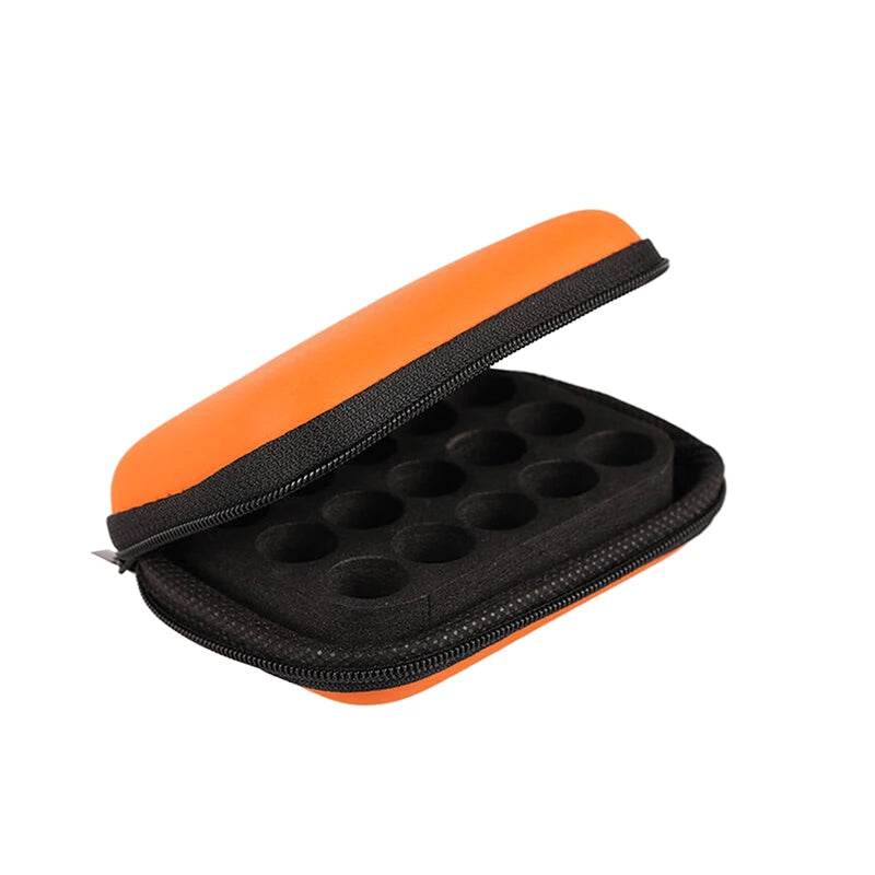 15 Slots 1ML 2ML 3ML Essential Oil Case Portable Perfume Hanging Organizer For Young Living Roller Bottles Storage Bag Holder Vue Orange
