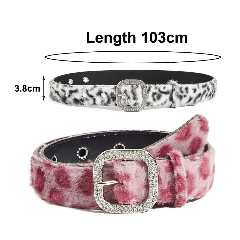 Fashion Pink Women's Belt PU Leather Adjustable Pin Buckle Waistband