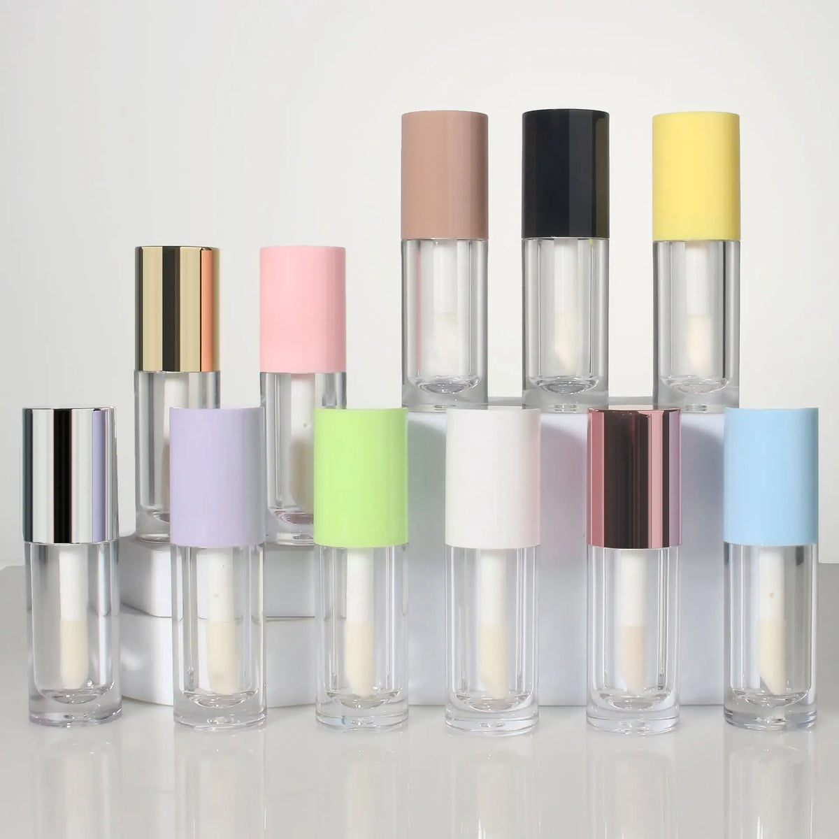 Wholesale Lip Gloss Tube Packaging 6ml With Wand Liquid Lipstick Containers Empty Custom Name Pink Lipgloss Bottle 50pcs Vue