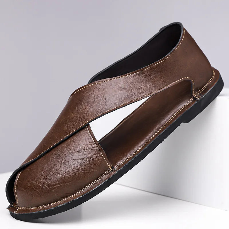 Men's Retro Roman Slip-On Sandals | Summer Fashion Sandals Men's Roman Sandals Vue