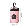 Dog Poop Bag Carrier with Clip Zipper Portable Waste Bag Holder for Small Medium Large Dogs Puppy Durable Keychain Loop Vue Pink
