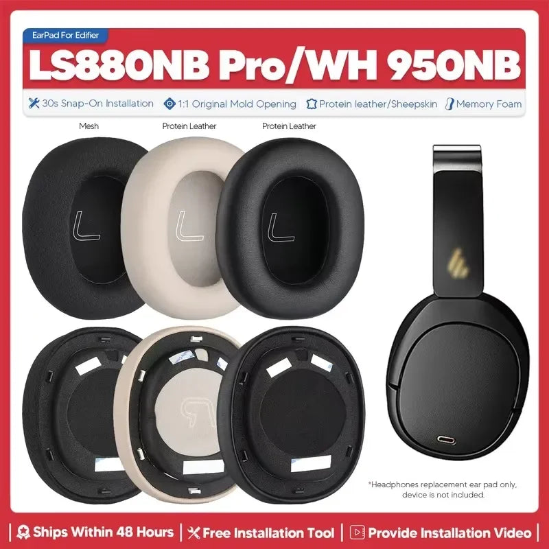 Replacement Ear Pads For Edifier LS880N Pro WH950NB Wireless Headphone Accessories Headset Ear Cushion Repair Parts Foam Vue