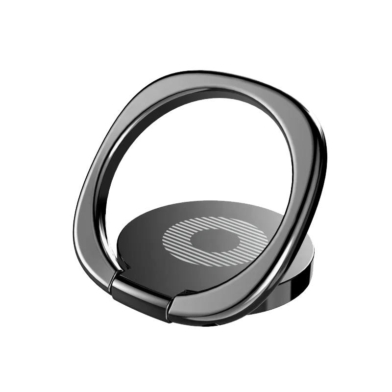 Mini 360 Degree Finger Ring Holder Metal Phone Stand Mount Smartphone Holder for Xiaomi Huawei iPhone Sangsung Mobile Phone Vue black