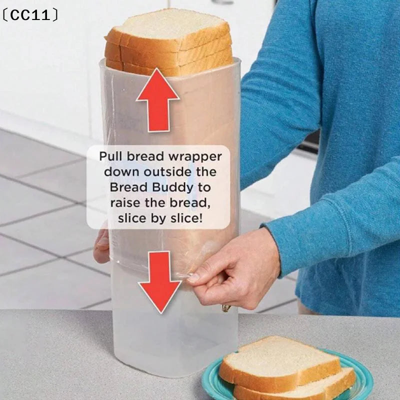 Empty Airtight Bread Box Kitchen Cabinet Plastic Food Container Toast Vue