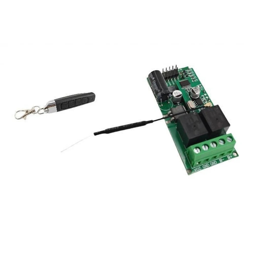 433MHz Wireless Remote Control DC Brushed Motor Driver 5V-60V Forward Reverse Controller Self-locking Jog Mode for Smart Curtain Vue Jogging Other