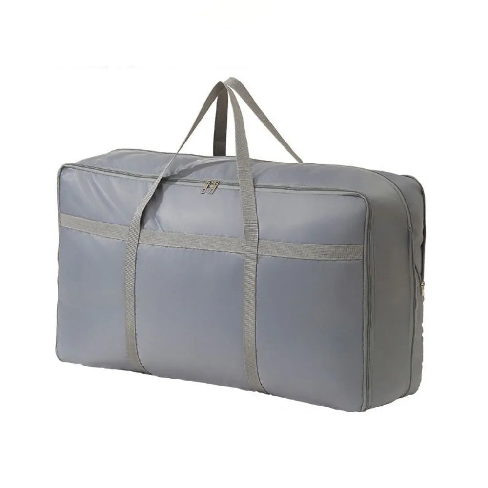 Large Capacity Expandable Storage Bag Folding Save Space Compression Storage Bags with Zipper Down Jacket Organizer Dorm Vue Grey
