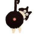Cute Cat Butt Coasters Non-Slip Heat-Resistant Mug Coaster Easy To Clean Knitted Cute Cat Coasters Desktop Decoration Vue Black and white
