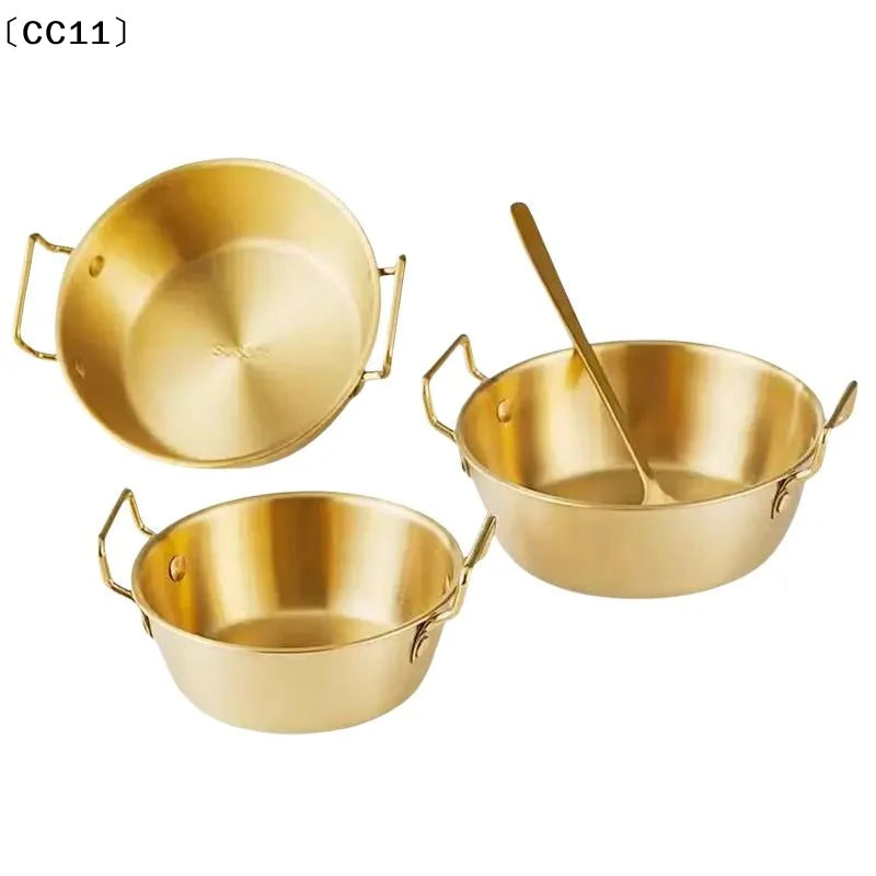 304 Stainless Steel Instant Noodle Bowl Korean Rice Wine Handle Salad Vue