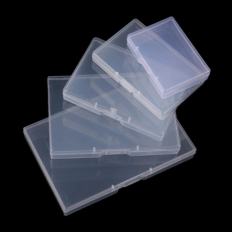 Rectangular Transparent Plastic Box Dustproof Storage Organizer Durable Jewelry Packing Container Case Vue