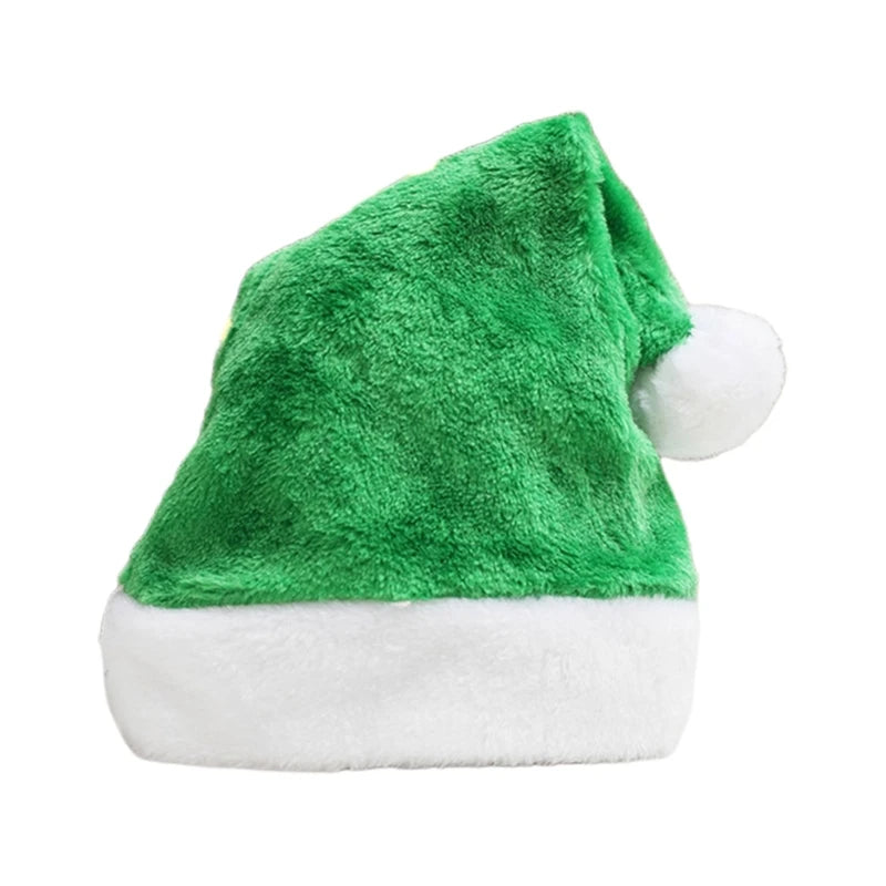 Kids Plush Elf Hat with Bell – Christmas Santa Helper Cap Kids Holiday Hat Vue 50-60cm-GN AS SHOWM