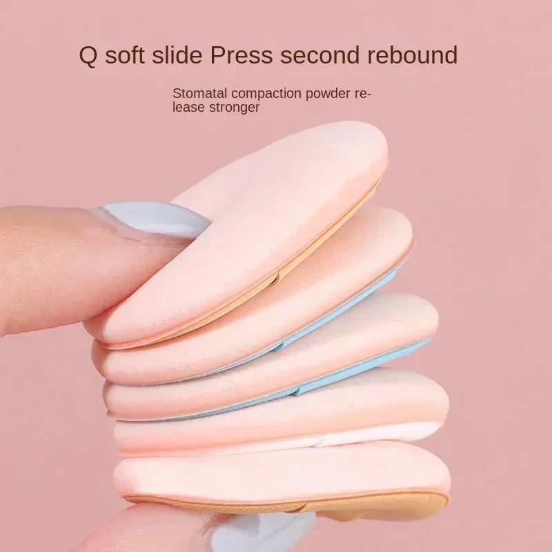 6pcs For Women's Makeup Functional Tool For Foundation Reusable Loose Powder Sponge Puff Makeup Mini FingerPowder Puff Suitable Vue