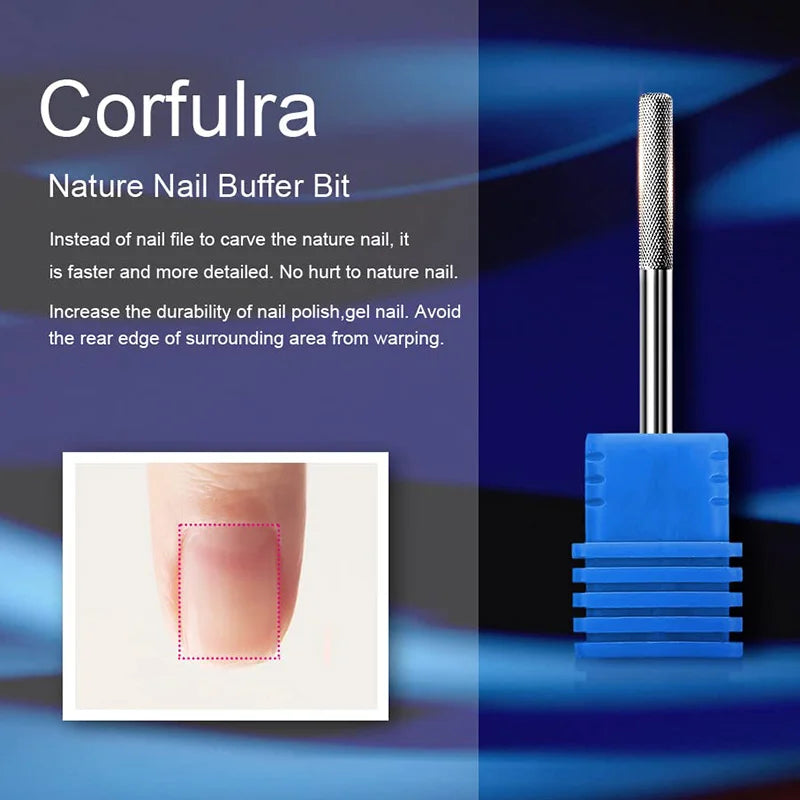 3PCS Tungsten Carbide Nail Drill Bits, Nail Buffer Trimmer, Cuticle Remover Under Nail Cleaner Manicure Tools Vue