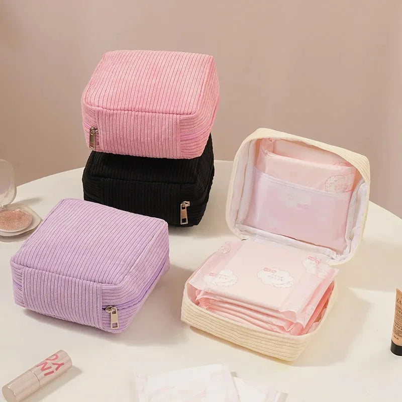Multifunctional Mini Earphone Storage Pouch Sanitary Napkins Organizer Bags Women Portable Makeup Lipstick Travel Organizer Bag Vue
