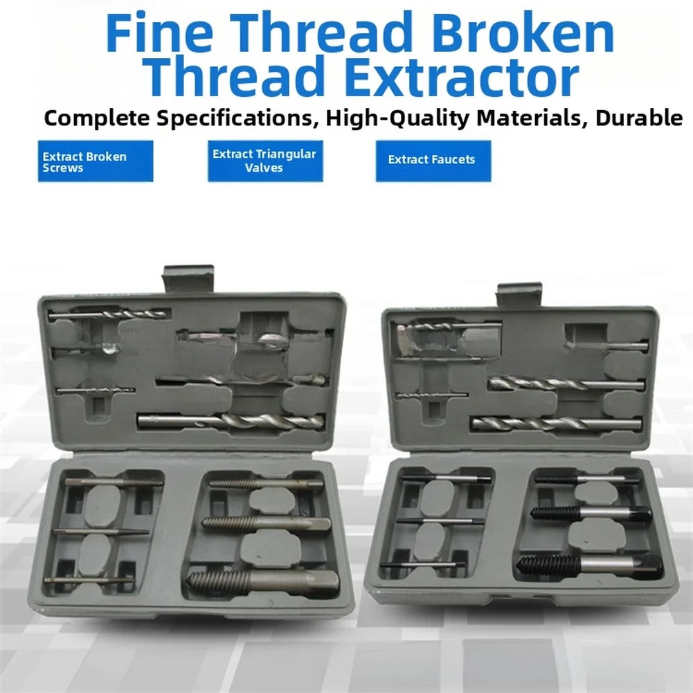 12-Piece Broken Screw Extractor Set with Drill Bits & Case Screw Extractor Kit Vue