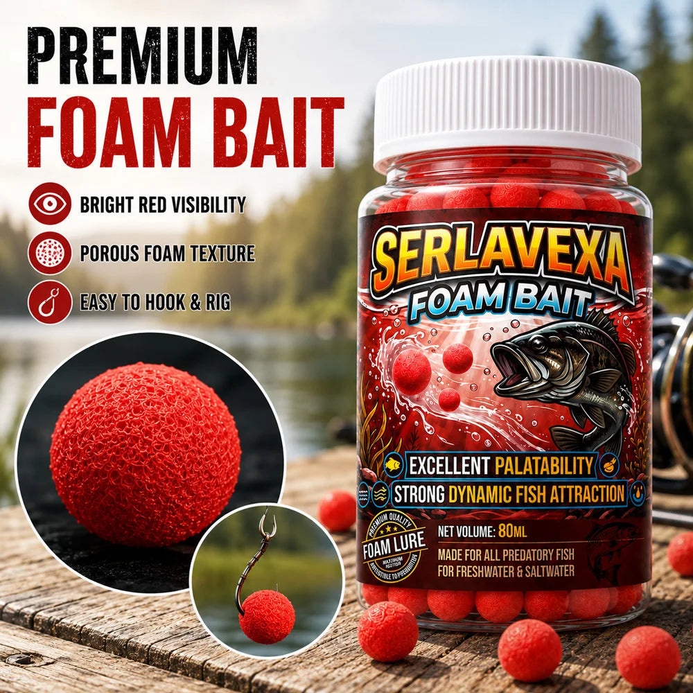 Strong Attractant Foam Fishing Bait Red Pellets Excellent Palatability Bass Carp Lures Freshwater Saltwater Fishing Gear Vue