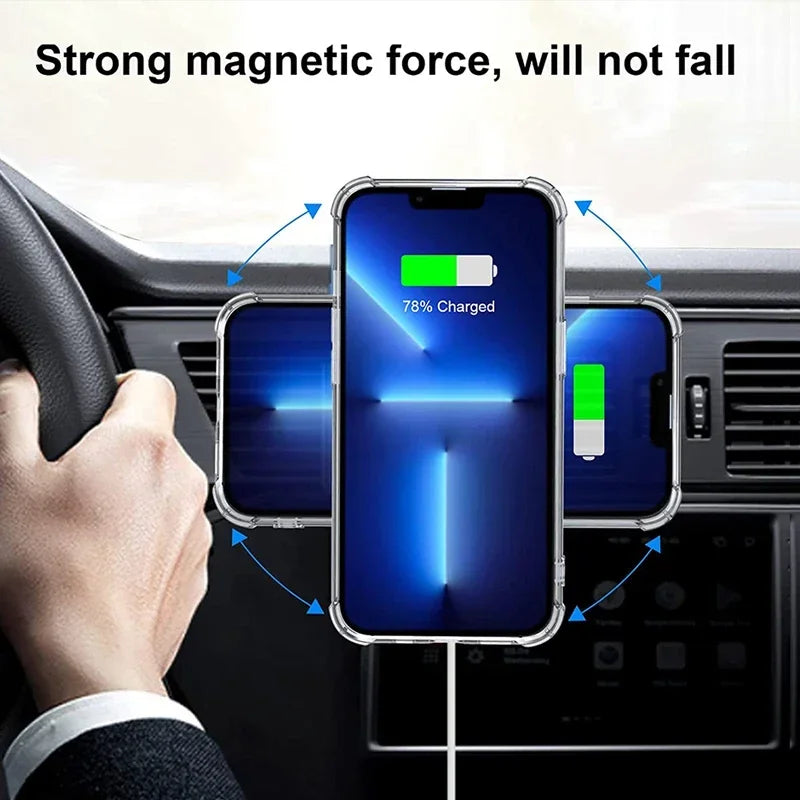 Magnetic Plate for Magsafe Wireless Charging Car Phone Holder Patch Magnet Ring for iPhone 16 15 14 13 12 11 XR Samsung Xiaomi Vue