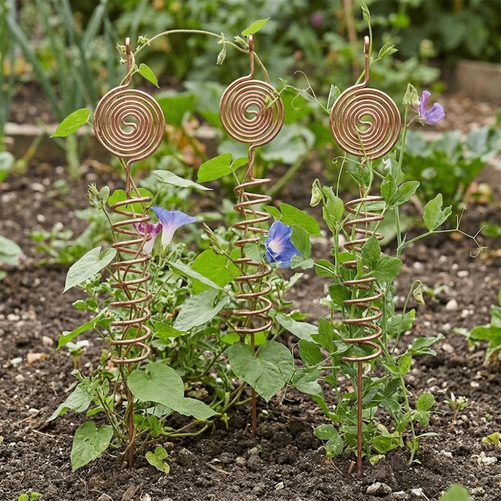 3PCS Copper Electroculture Plant Stakes Multi-purpose Plant Stand Plant Support Frame Durable Bonsai Fixing Rod Flower Vue
