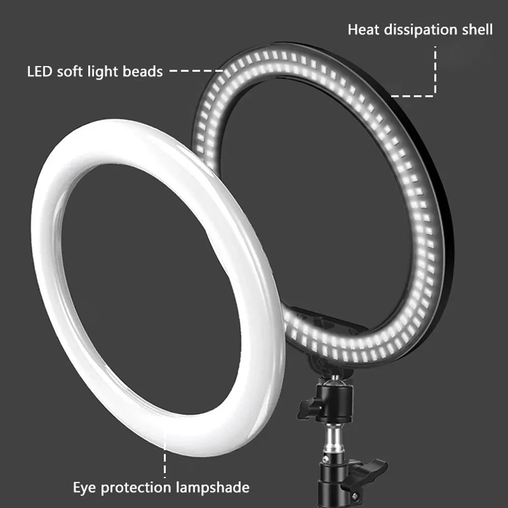 10inch 26cm Selfie Ring Light Photography Fill Lighting Led Ring Lamp for Video Recording Live Broadcast Selfie Led Lamp Vue