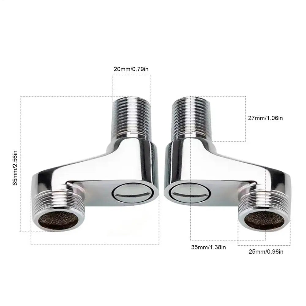 Shower Adapter for Bathtub Faucet Adjustable Angle Replacement Connector Shower Head Extender for Home Improvement Kitchen Vue White