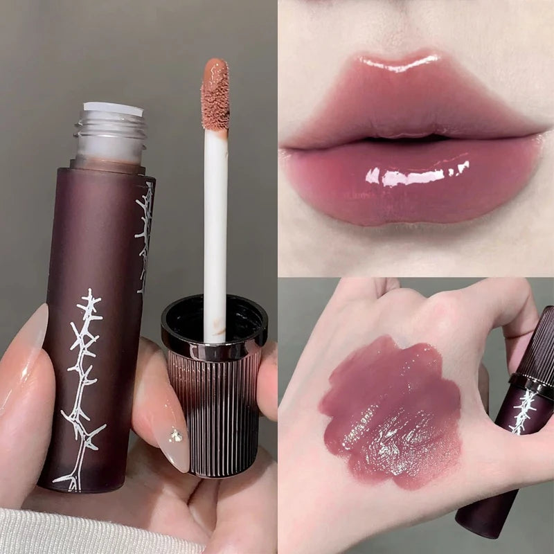 Kobeleen Diamond Shining Water Gloss Mirror Lip Gloss Lasting Moisturizing Easy To Color Do Not Stick To Daily Lipstick Cosmetic Vue