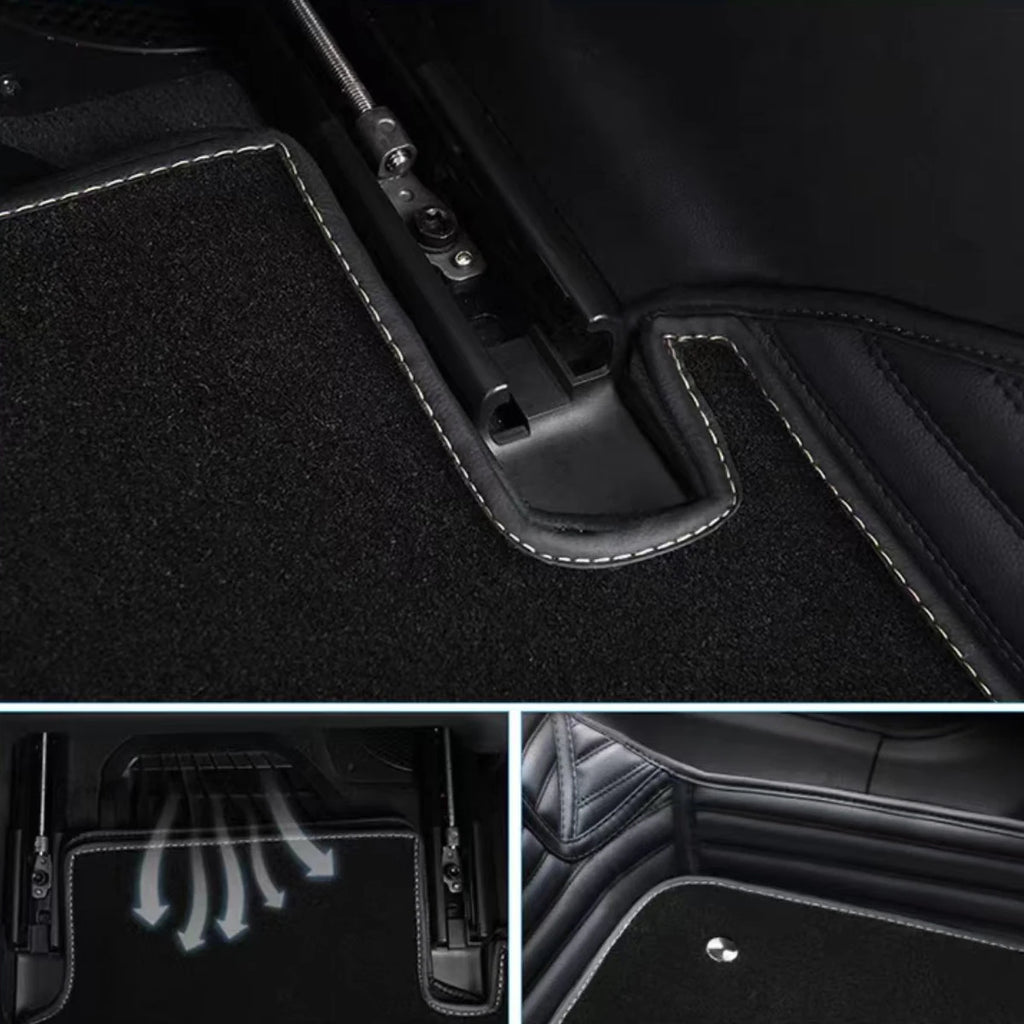 DS4 Custom 5D PU Leather Car Floor Mats – All-Weather 2-Row Custom Car Floor Mats Vue