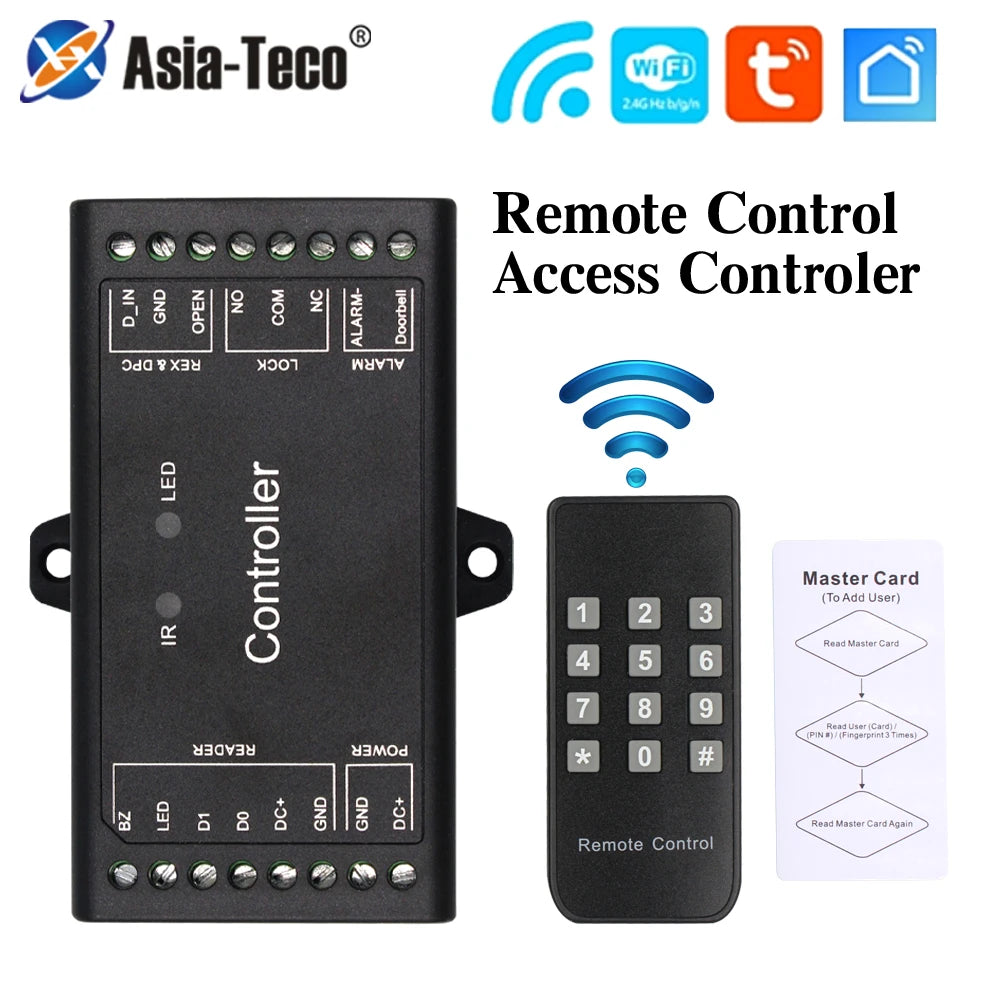 Sboard-Mini Single Wifi Door Access Controller RFID Reader Wiegand 26~37 Bits Output Access Control System with Remote Vue