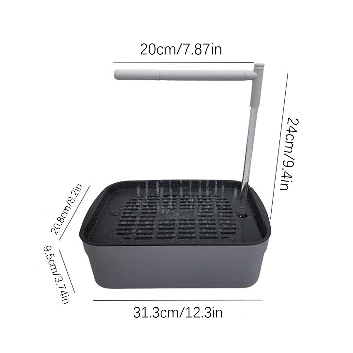 ABS Rechargeable Automatic Parrot Bird Bath Tub With Circulating Faucet Shower Pet Supplies Bathing Accessories For Cage Bird Vue