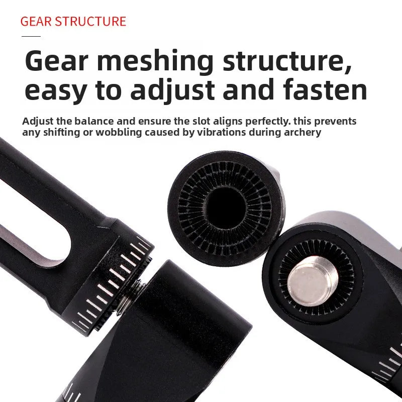 Adjustable Single Side V‑Bar Archery Balance Rod V Mount Compound Bow Stabilizer Connector Shooting Accessory Vue
