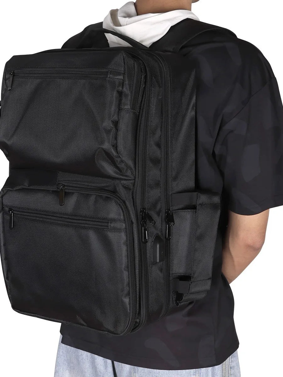 Professional Barber Makeup Travel Backpack USB Adjustable Dividers - Large Cosmetic Storage Organizer Bag Salon Tools Vue