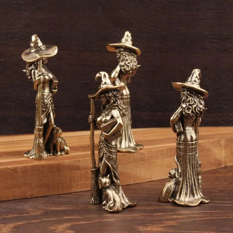 1PCS Magic Moon Witch Ornament, Home Decor, Living Room/Entrance Decoration, Home Furnishings, Wizard Statue Vue