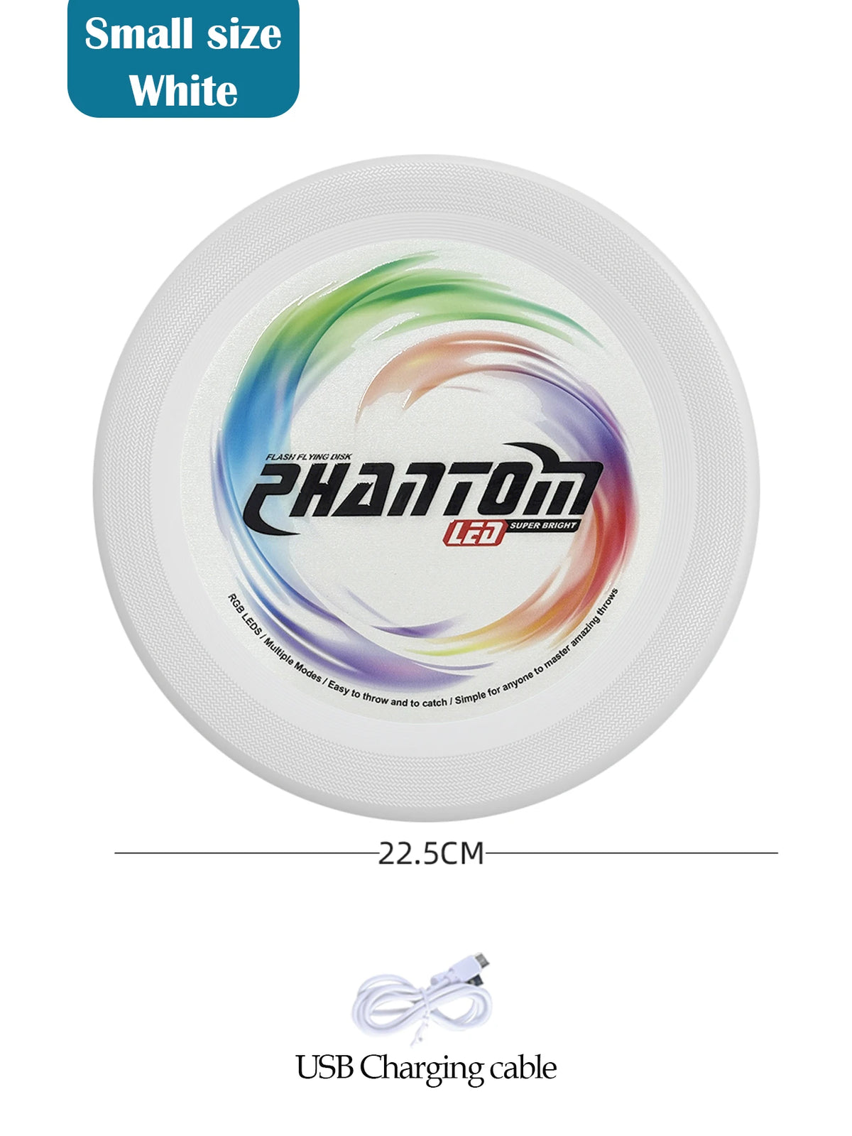 LED Flying Disc, Noctilucence Colorful Outdoor Leisure Toys Various Lighting Changes Lightweight and Fun Sport Game Gifts Vue LZ102A