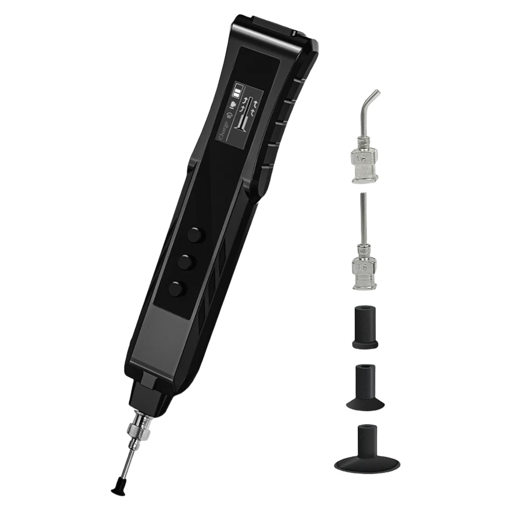 Electric Vacuum Chuck Suction Pen Anti Static Rechargeable Vacuum Pickup Tool Vacuum Suction Pen for IC Chip SMD SMT Repair Work Vue as show