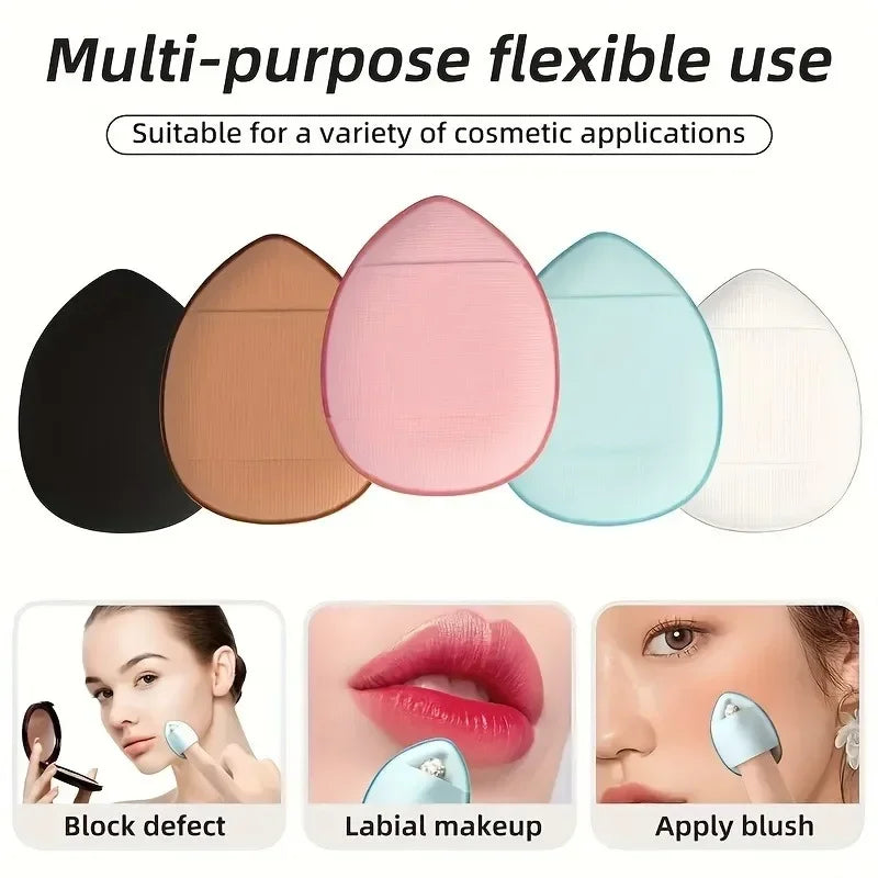 5/10Pcs Mini Finger Puff Foundation Small Air Cushion Powder Sponge Face Concealer BB Cream Cosmetic Applicator Makeup Tools Vue