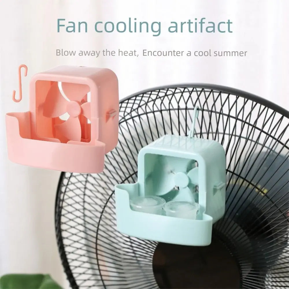 Hanging Fan Cooling Tool 4 Ice Cup Add Cubes Accessories Reusable