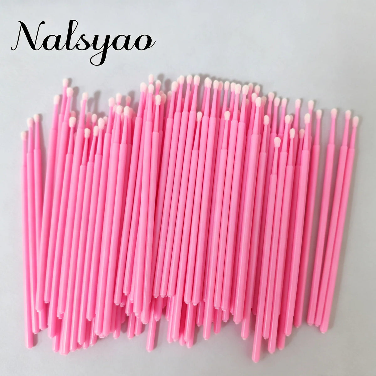 100pcs/Lot Eyelash Micro Swabs Cleaning Lash Lift Glue Remover Applicators Makeup Brushes Tool Microblade Extension Vue A0099-100-Pink