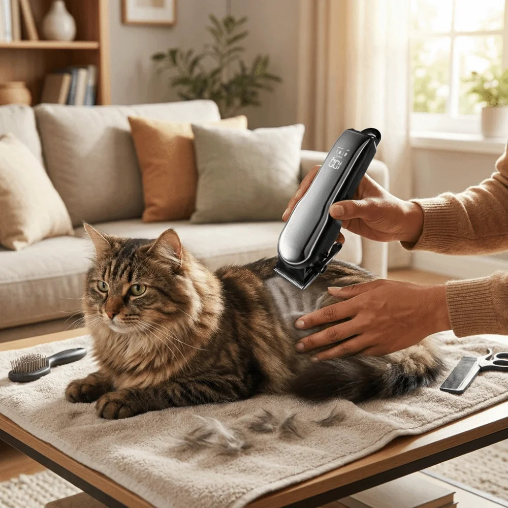 Rechargeable Electric Dog Hair Clipper Low Noise Long Battery Life Pet Hair Trimmer Detachable Professional Cat Grooming Shaver Vue