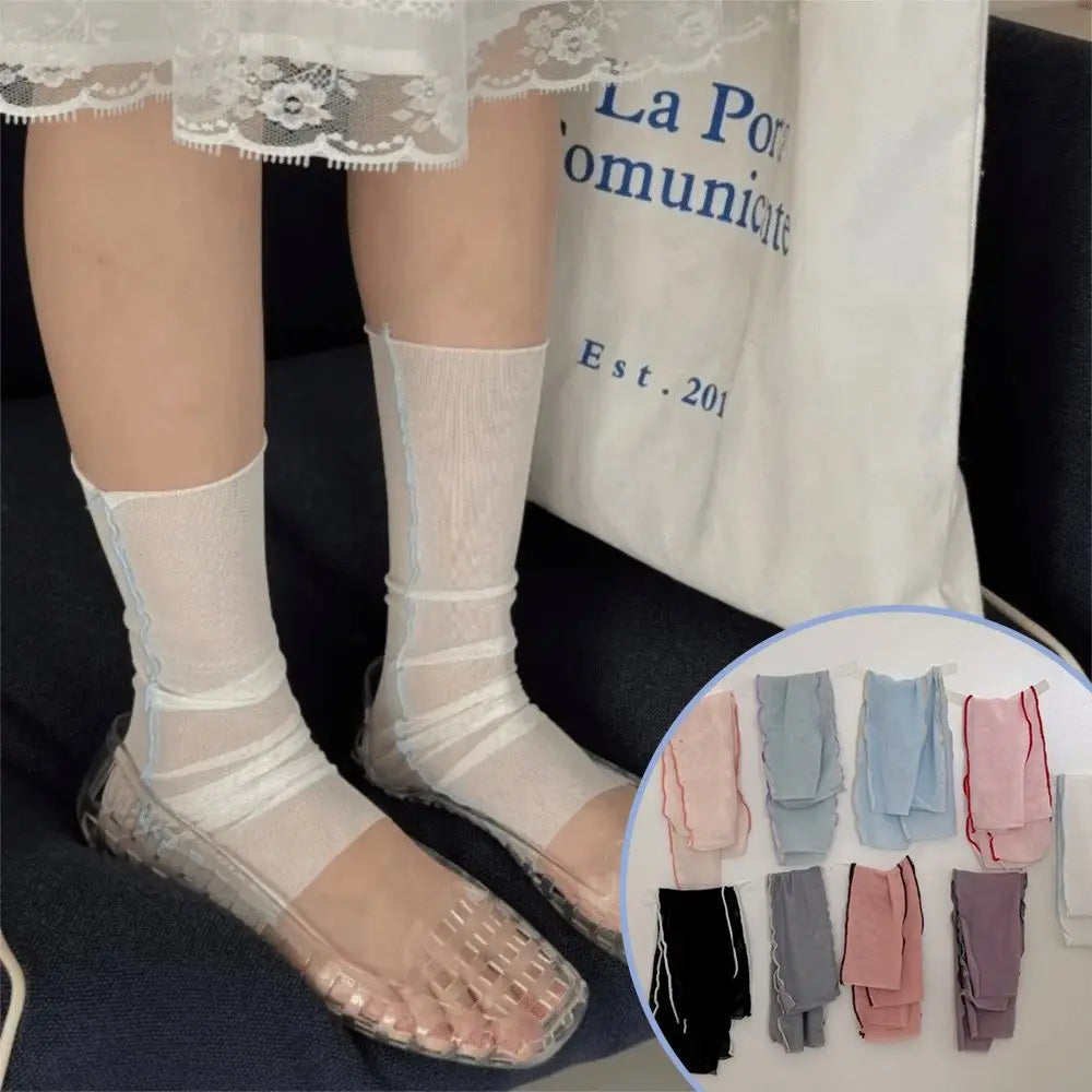 Thin Mesh Ice Silk Leg Warmers Breathable Lyocell Stepping Cover