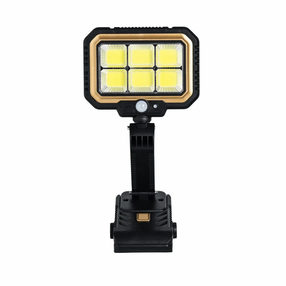360° Rotatable Solar Clip Lamp Foldable Portable Rotating Solar Light Human Body Sensor Rainproof LED Work Lights Lamp Vue style 2