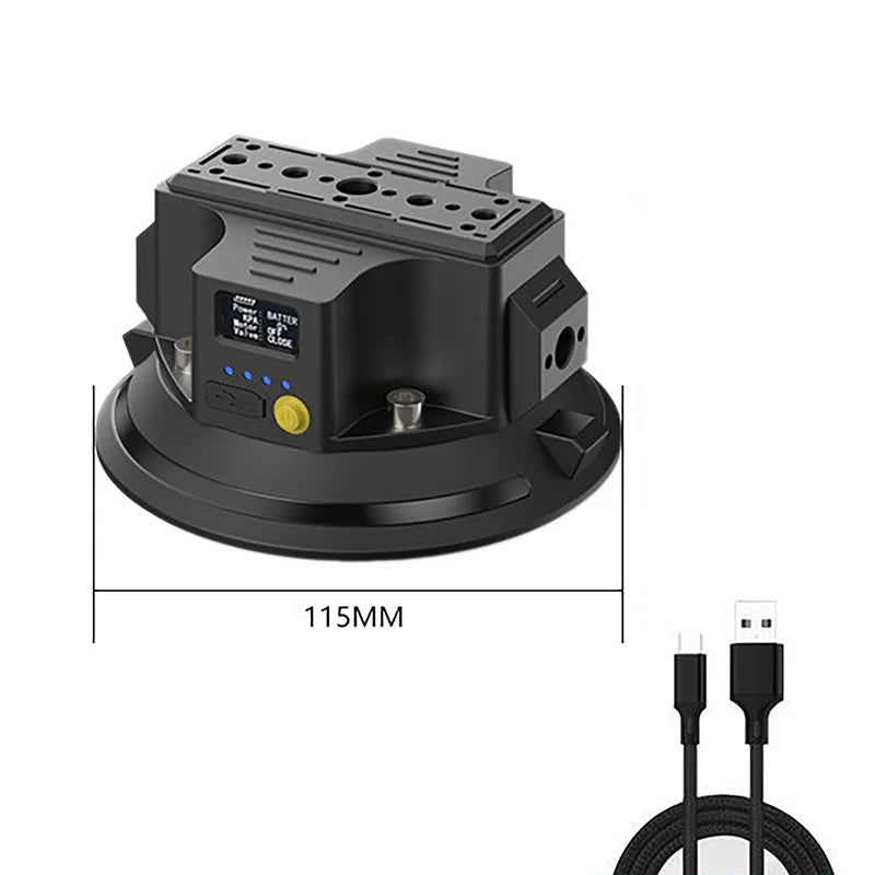 3-6inch Round Car Electric Suction Cup Shooting Bracket Vacuum Action Camera Car Internal and External Fixed Suction Cup Bracket Vue 4.5 inch