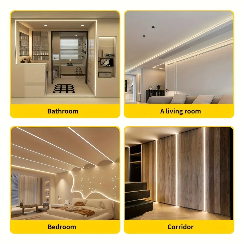 LED Touch Sensor Neon Decorative Light Strip USB Flexible Dimmable Ambient Light Bar Suitable for Vanity Mirrors Bathroom Decor Vue