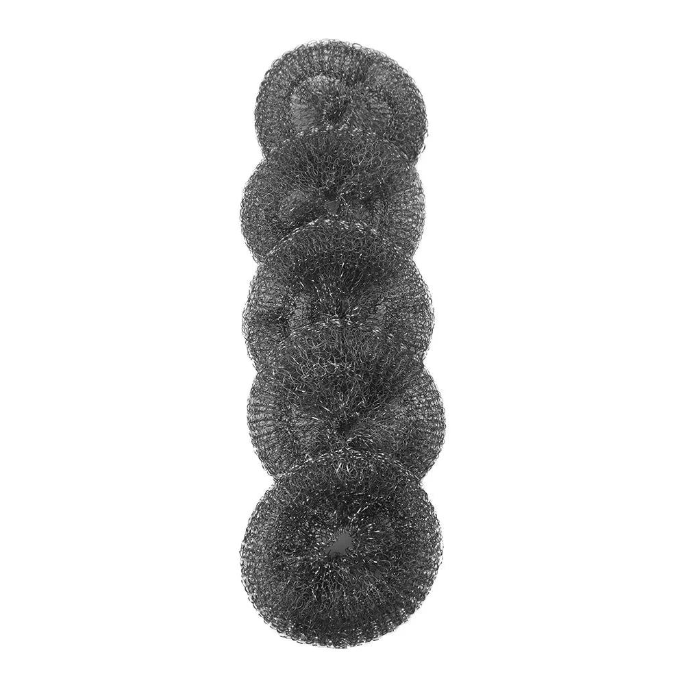 6Pcs Replaceable Brush Heads Stainless Steel Scrub Brushes Set Ergonomic Grip Durable Metal Scrubber Dirt Removal Rust Removal Vue
