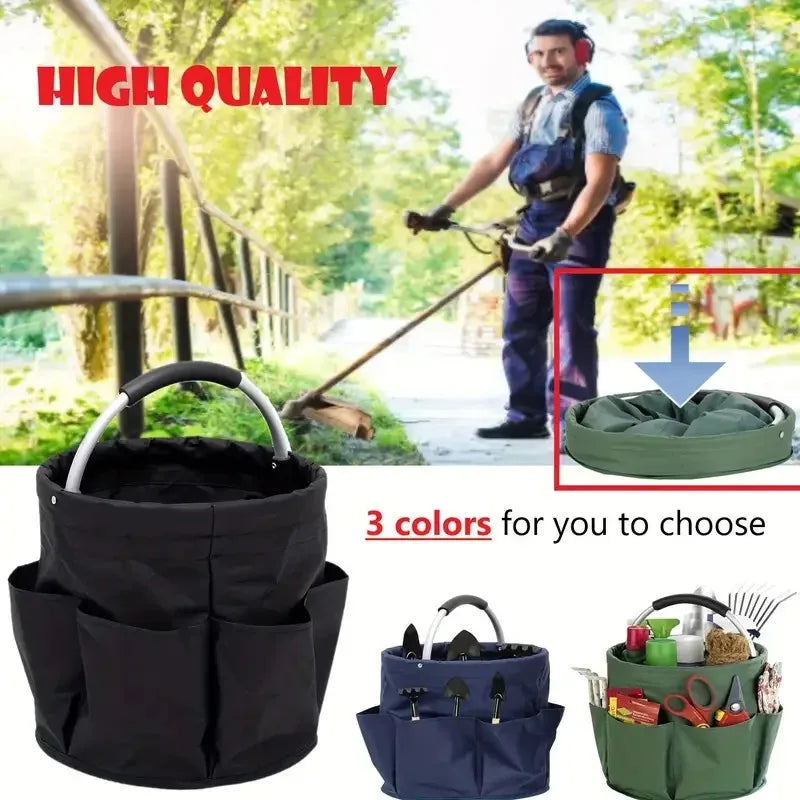 17L Large Storage Organiser Bag Folding Basket Picnic Tote Outdoor Cleaning Caddy with Handle Tool Bag Cleaning Supplies Vue