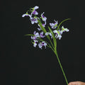 50CM Length Artificial Orchid Flower with Leaves Realistic Simulation Flowers Plastic Plants Vivid Orchid Flower Branch Vue Purple
