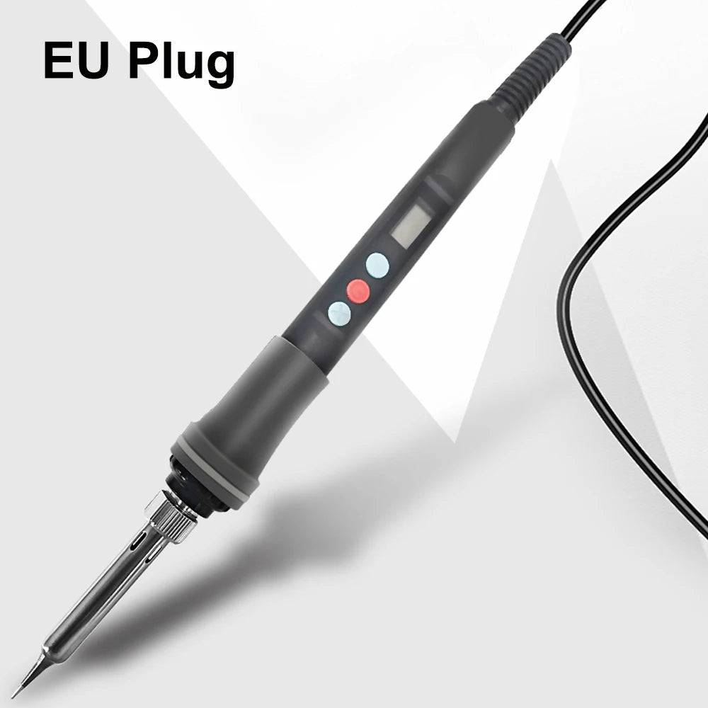 Portable 90W Electric Soldering Iron Temperature Adjustable Rapid Heat LCD Display Ceramic Heating Core Repair Soldering Iron Vue