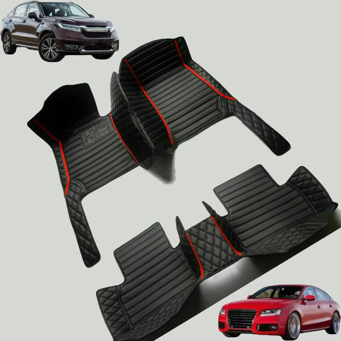 PU-leather waterproof Custom Car Floor Mats For BMW 3er Coupe E92 2 door E90 4 door Convertible E93 Auto Carpets Coche liners Vue