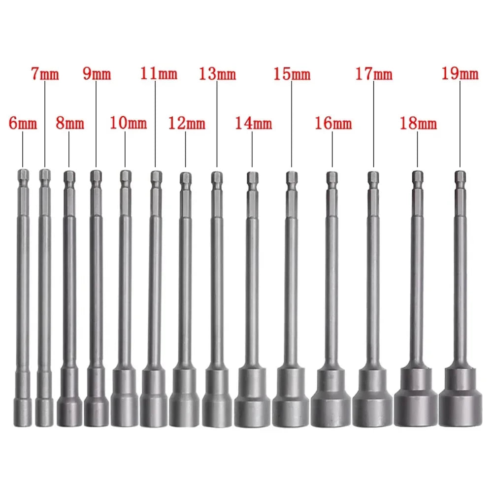 150mm Magnetic Hex Nut Driver Socket Bit 6–19mm Chrome Vanadium Hex Nut Driver Socket Vue