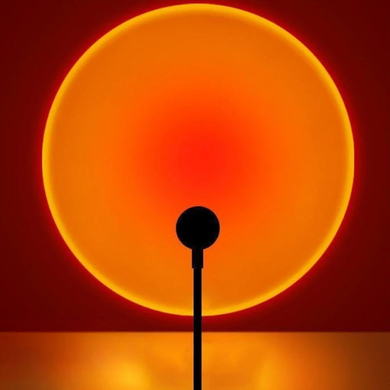 USB Sunset Lamp, Warm Ambiance Light Projector with Romantic Glow, Aesthetic Mood Lighting for Bedroom Living Room Home Decor Vue Sunset yellow No plug
