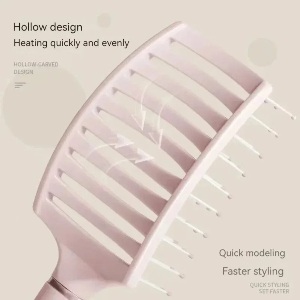 Massage Hair Brush Air Cushion Hollow Wide Tooth Anti Hair Loss Styling Comb for All Wet Curly Natural Hair Types Barber Tool Vue