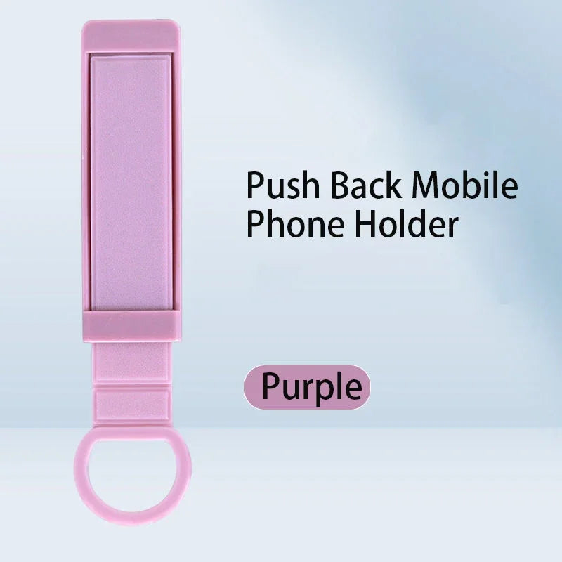 Wrist Band + Finger Grip 2-in-1 Phone Holder, Sticky Socket Stand Compatible with iPhone 12-17/Xiaomi Vue PURPLE